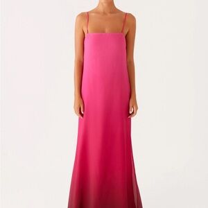 Pink ombré maxi dress
